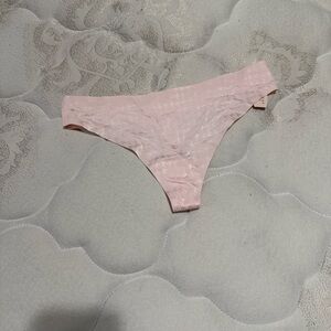 Victoria's Secret Pale Pink Lace-Texture Thong